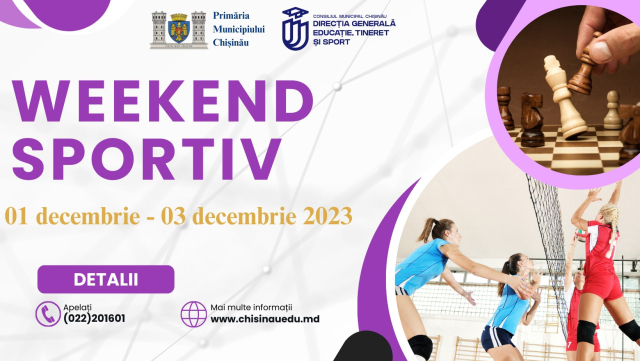 Evenimente sportive organizate cu suportul municipalității, în weekend-ul 2-3 decembrie 2023